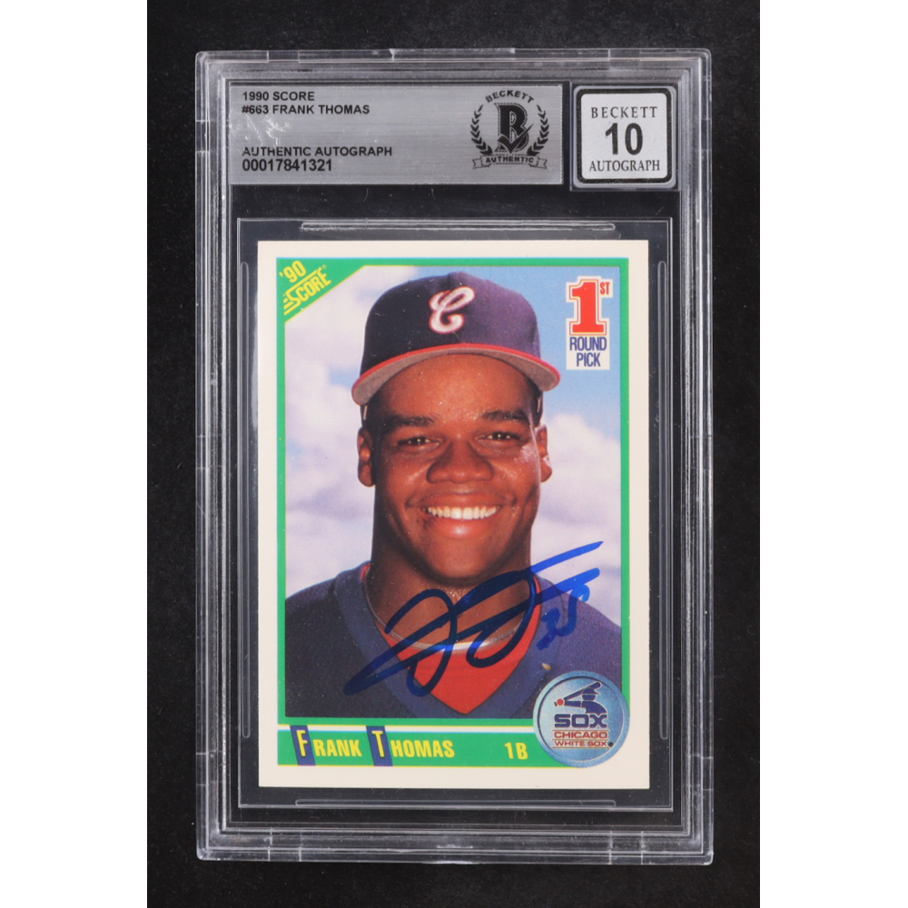 Frank Thomas Signed 1990 Score #663 RC (BGS | Auto 10) at PristineAuction.com