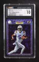 Jayden Daniels 2024 Leaf Collective Promo '89 Pro Set Shimmer Purple #89B3 #114/199 RC (CGC 10) at PristineAuction.com