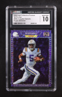 Jayden Daniels 2024 Leaf Collective Promo '89 Pro Set Shimmer Purple #89B3 #045/199 RC (CGC 10) at PristineAuction.com