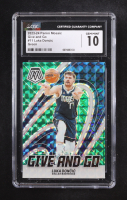 Luka Doncic 2023-24 Panini Mosaic Give and Go Mosaic Green #11 (CGC 10) at PristineAuction.com