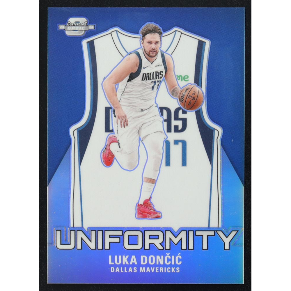 Luka Doncic 2023-24 Panini Contenders Optic Uniformity Silver #11 at PristineAuction.com