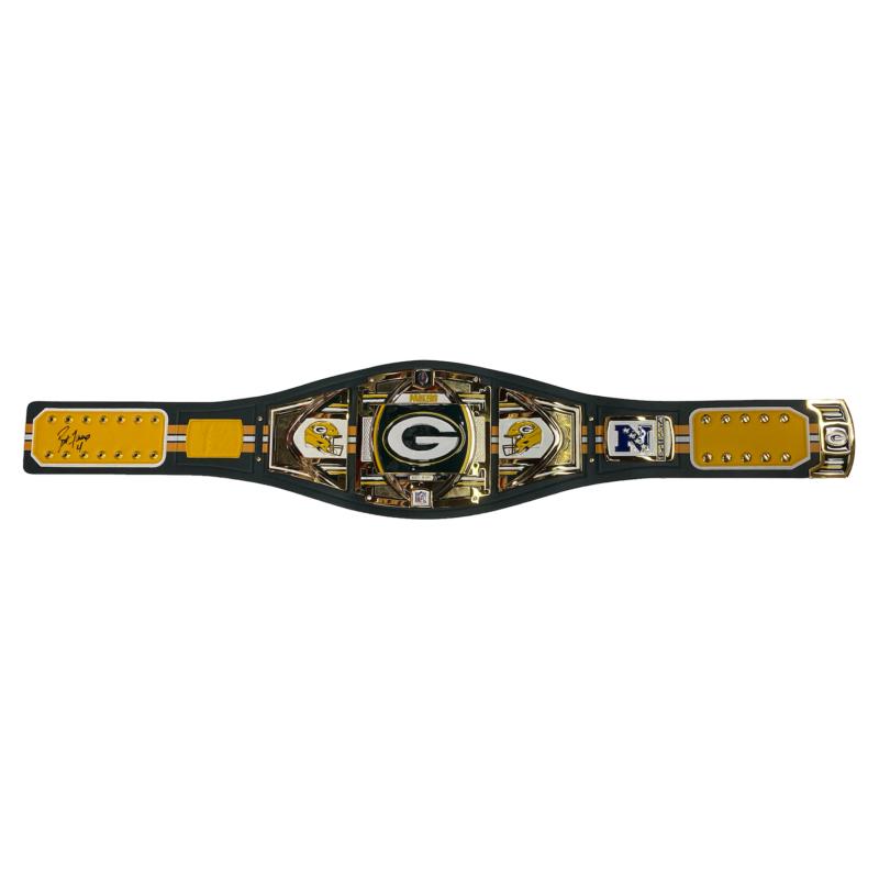 Brett Favre Signed Packers WWE "Legacy" Championship Belt (Beckett) at PristineAuction.com Brett Favre Signed Packers WWE "Legacy" Championship Belt (Beckett) at PristineAuction.com