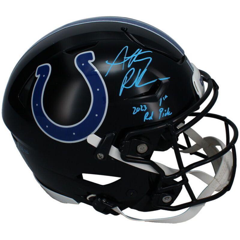 Anthony Richardson Signed LE Colts Full-Size Authentic On-Field Alternate Speedflex Helmet Inscribed "2023 1st Rd. Pick" (Fanatics) at PristineAuction.com Anthony Richardson Signed LE Colts Full-Size Authentic On-Field Alternate Speedflex Helmet Inscribed "2023 1st Rd. Pick" (Fanatics) at PristineAuction.com