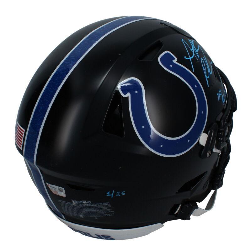 Anthony Richardson Signed LE Colts Full-Size Authentic On-Field Alternate Speedflex Helmet Inscribed "2023 1st Rd. Pick" (Fanatics) at PristineAuction.com Anthony Richardson Signed LE Colts Full-Size Authentic On-Field Alternate Speedflex Helmet Inscribed "2023 1st Rd. Pick" (Fanatics) at PristineAuction.com