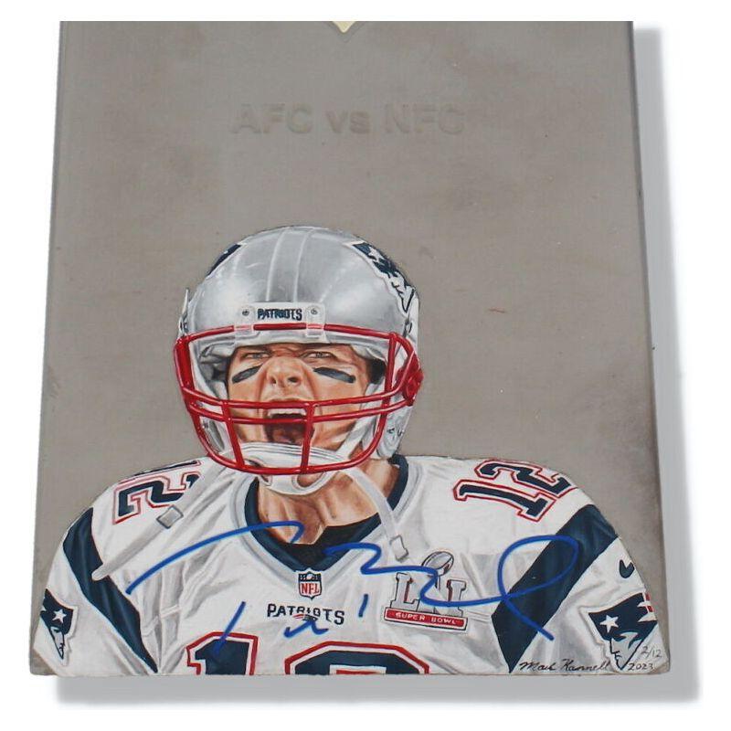 Tom Brady Signed Full-Size Replica Lombardi Trophy with Original Painting LE #2/12 (Beckett) at PristineAuction.com Tom Brady Signed Full-Size Replica Lombardi Trophy with Original Painting LE #2/12 (Beckett) at PristineAuction.com