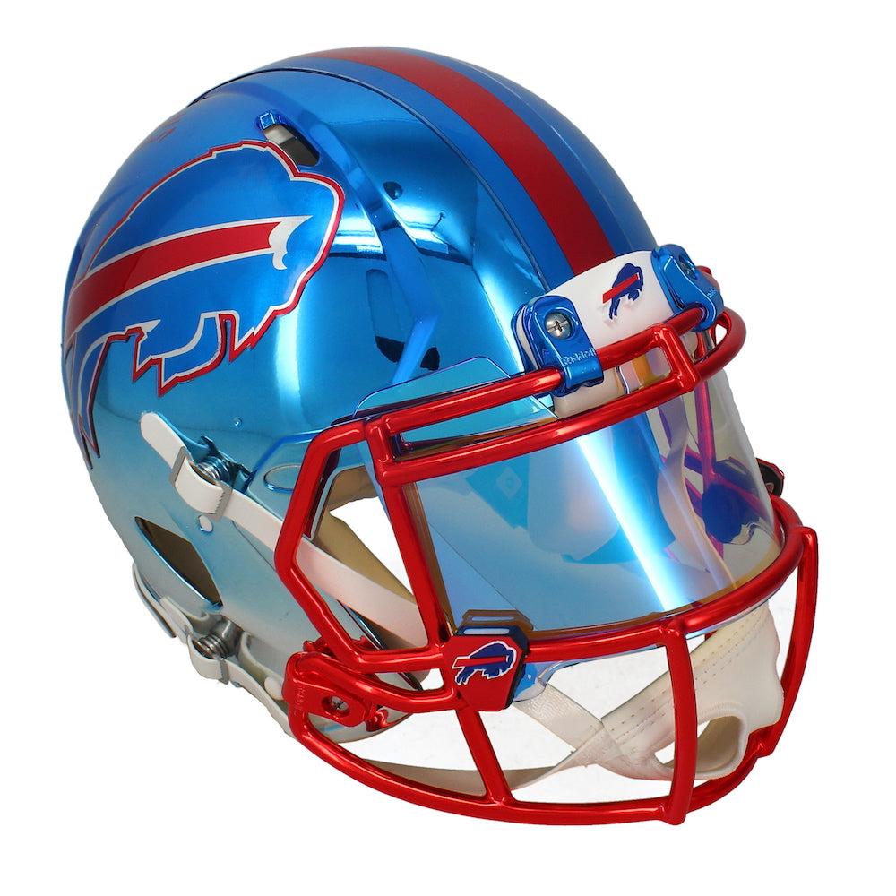 Josh Allen Signed LE Bills Full-Size Authentic On-Field Chrome Speed Helmet (Beckett & Game Day Legends) at PristineAuction.com Josh Allen Signed LE Bills Full-Size Authentic On-Field Chrome Speed Helmet (Beckett & Game Day Legends) at PristineAuction.com