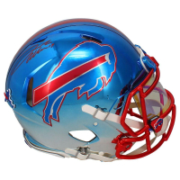 Josh Allen Signed LE Bills Full-Size Authentic On-Field Chrome Speed Helmet (Beckett & Game Day Legends) at PristineAuction.com