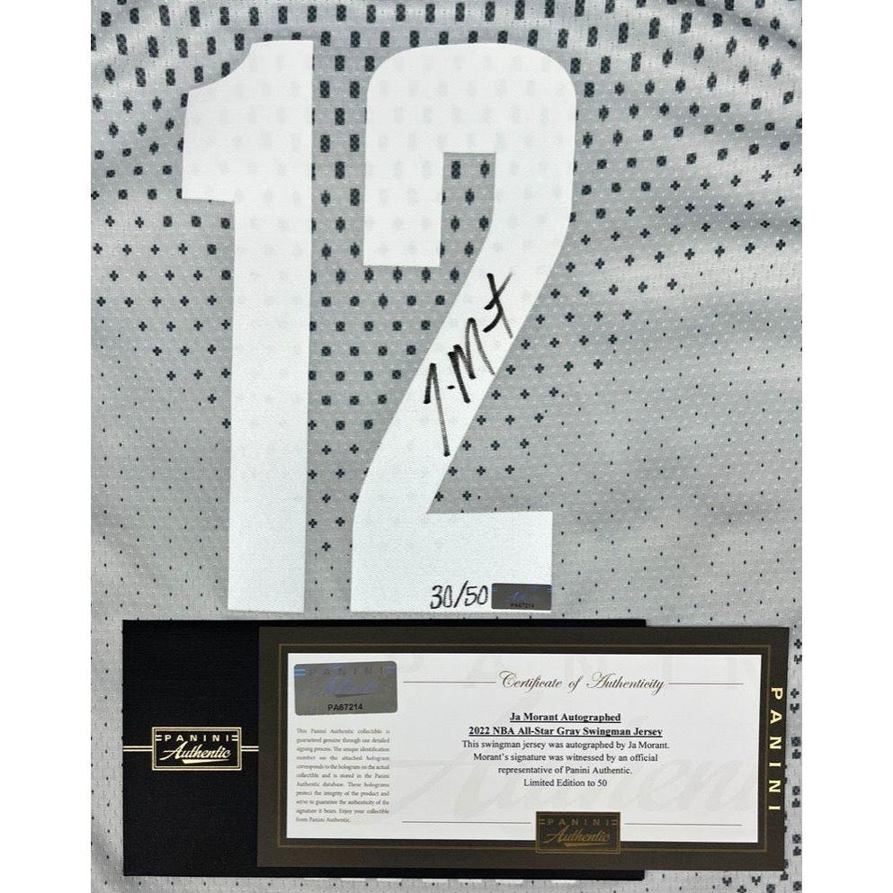 Ja Morant Signed 2022 All-Star Game Jersey (Panini) at PristineAuction.com Ja Morant Signed 2022 All-Star Game Jersey (Panini) at PristineAuction.com