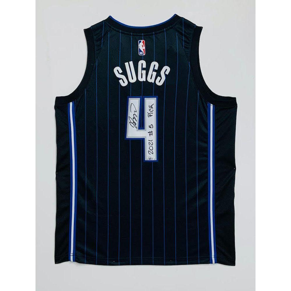 Jalen Suggs Signed Magic Nike Jersey Inscribed "2021 #5 Pick" (Fanatics) at PristineAuction.com Jalen Suggs Signed Magic Nike Jersey Inscribed "2021 #5 Pick" (Fanatics) at PristineAuction.com