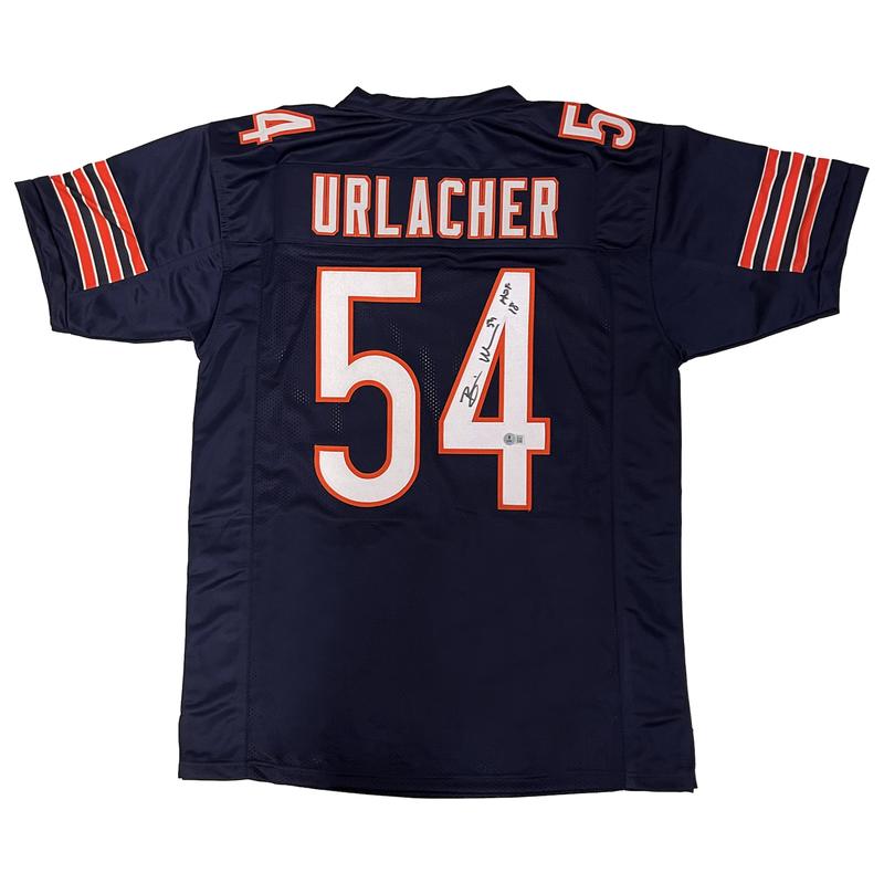 Brian Urlacher Signed Jersey Inscribed "HOF 18" (Beckett) at PristineAuction.com Brian Urlacher Signed Jersey Inscribed "HOF 18" (Beckett) at PristineAuction.com