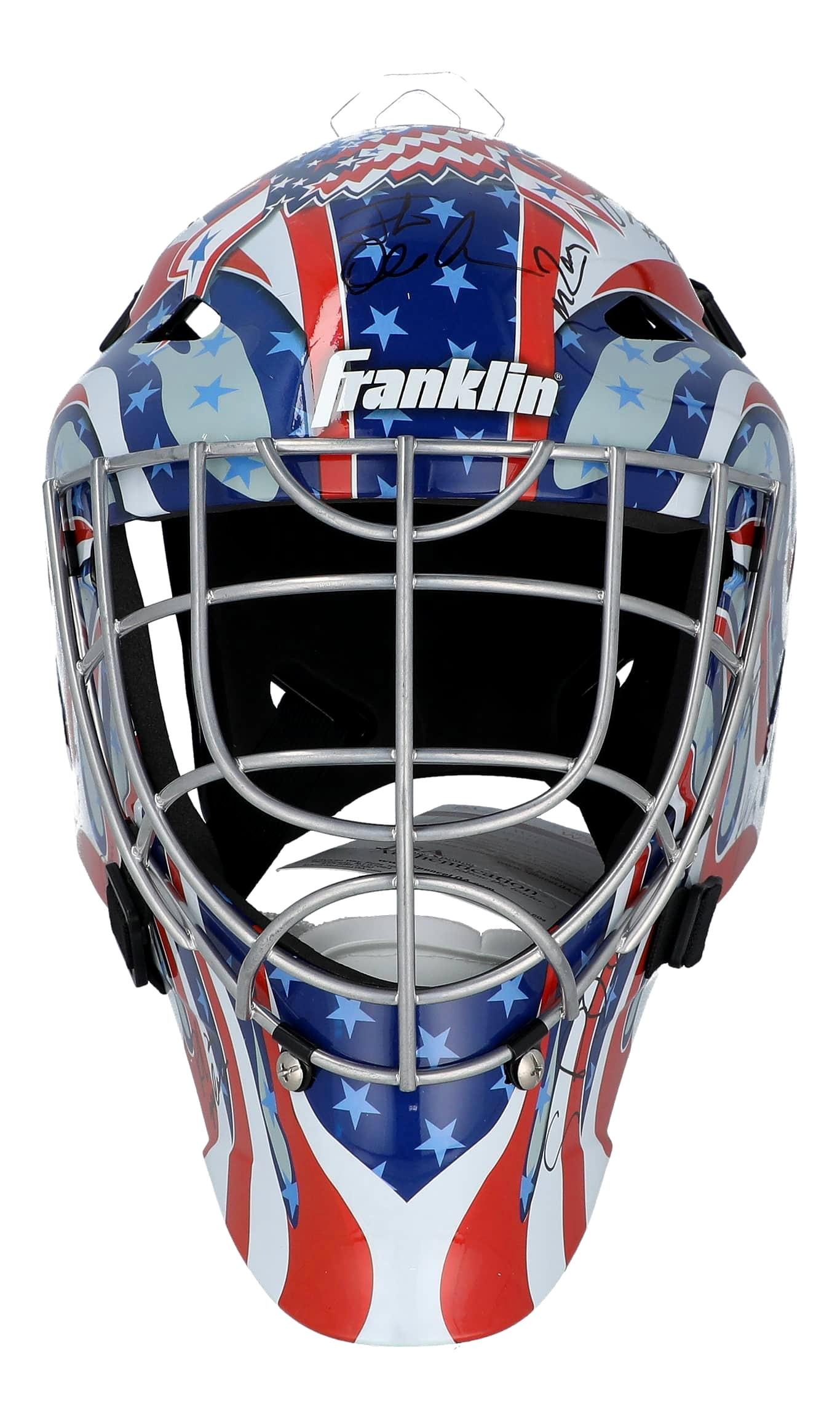 1980 Team USA "Miracle On Ice" Full-Size Goalie Mask Team-Signed By (19) with Jim Craig, Mike Eruzione, Jack O'Callahan, Mark Pavelich (JSA) at PristineAuction.com 1980 Team USA "Miracle On Ice" Full-Size Goalie Mask Team-Signed By (19) with Jim Craig, Mike Eruzione, Jack O'Callahan, Mark Pavelich (JSA) at PristineAuction.com