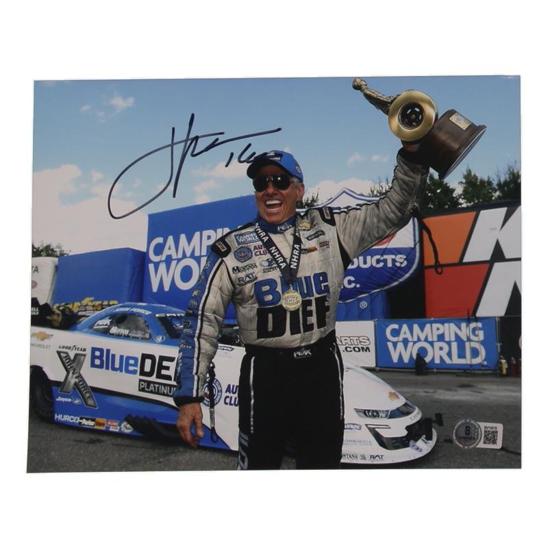 John Force Signed NHRA 8x10 Photo (Beckett) at PristineAuction.com John Force Signed NHRA 8x10 Photo (Beckett) at PristineAuction.com
