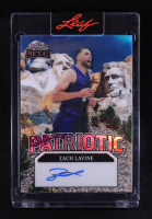 Zach Lavine 2025 Leaf Metal Independence Day Patriotic Autographs Mt. Rushmore #P-ZLV #1/1 at PristineAuction.com