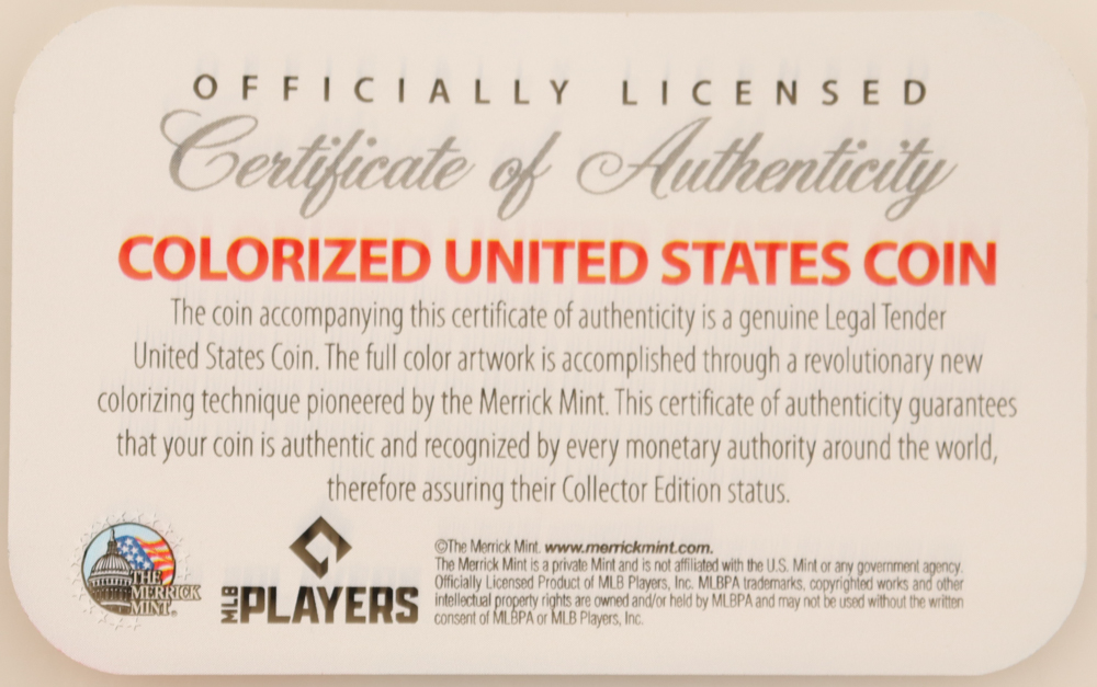 Shohei Ohtani Baseball Legends Merrick Mint Colorized Half Dollar at PristineAuction.com Shohei Ohtani Baseball Legends Merrick Mint Colorized Half Dollar at PristineAuction.com