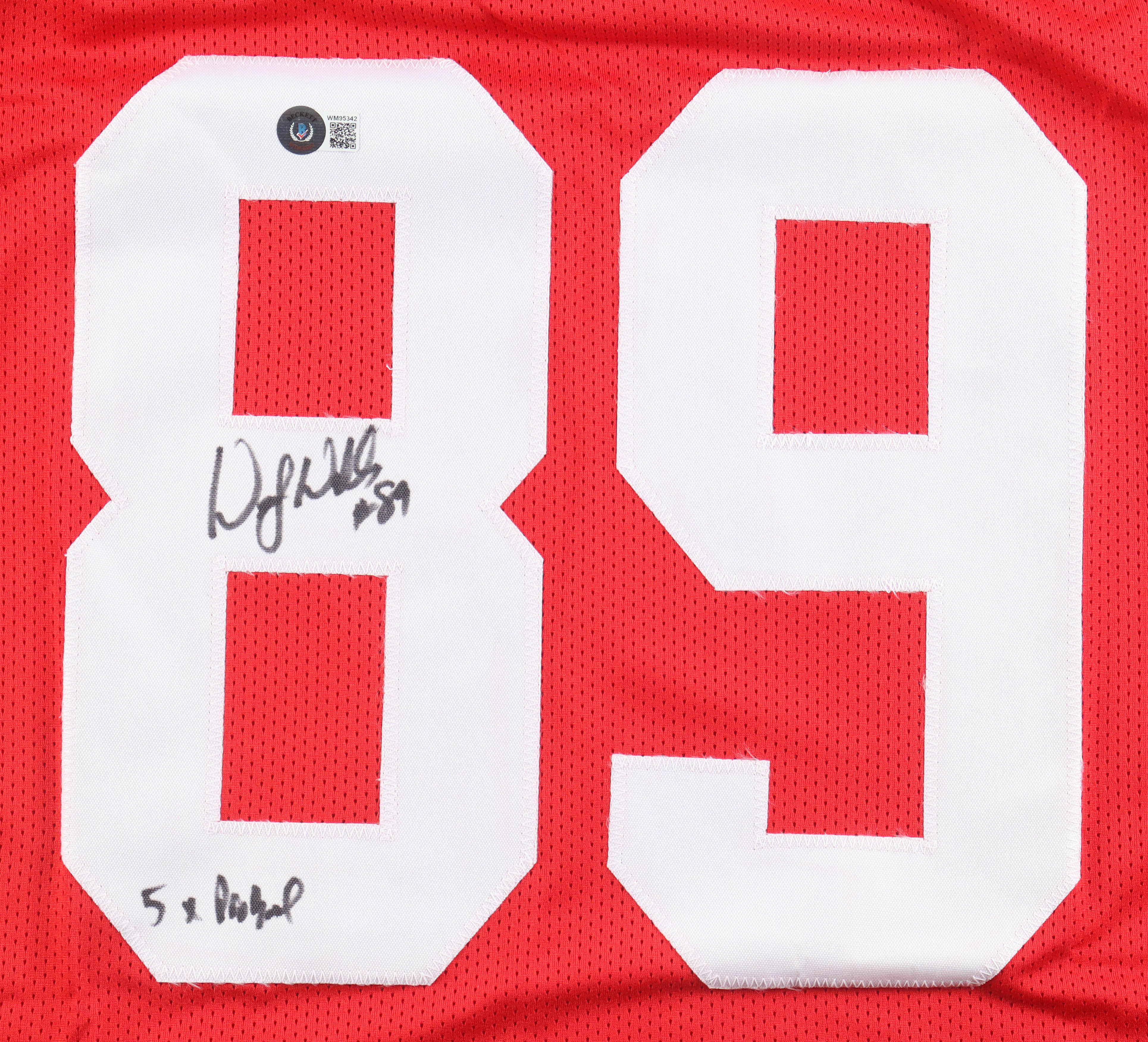 Wesley Walls Signed Jersey Inscribed "5x Pro Bowl" (Beckett) at PristineAuction.com Wesley Walls Signed Jersey Inscribed "5x Pro Bowl" (Beckett) at PristineAuction.com
