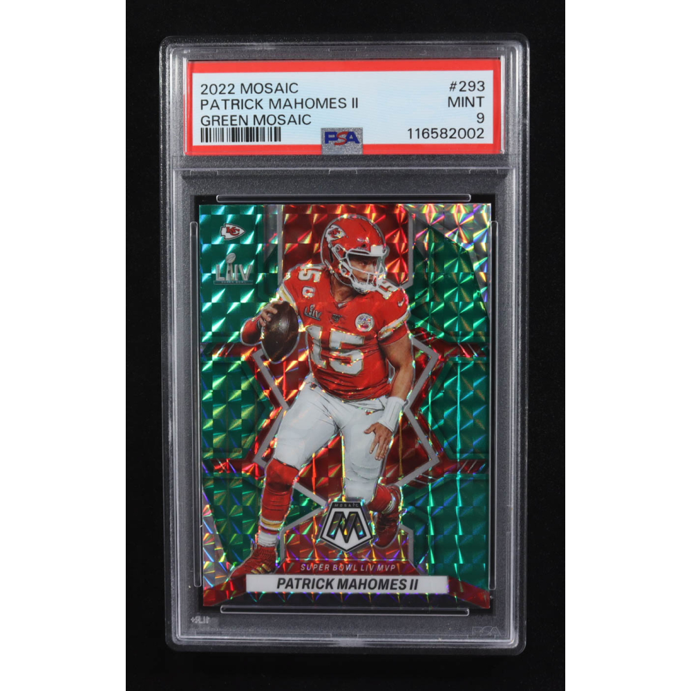 Patrick Mahomes II 2022 Panini Mosaic Mosaic Green #293 MVP (PSA 9) at PristineAuction.com