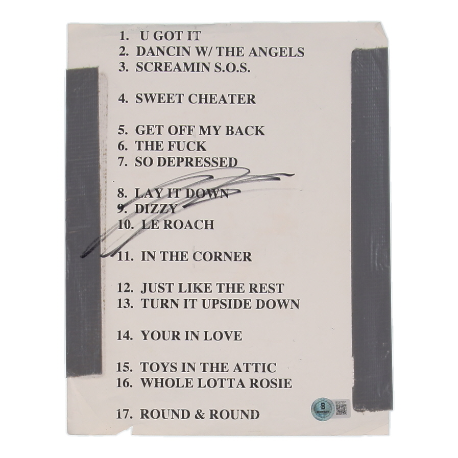 Stephen Pearcey Signed "Ratt" 8x10 Set List (Beckett) at PristineAuction.com Stephen Pearcey Signed "Ratt" 8x10 Set List (Beckett) at PristineAuction.com