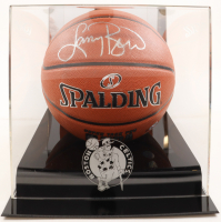 Larry Bird Signed NBA Basketball With Display Case (PSA & Bird) at PristineAuction.com