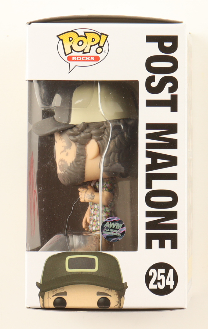 Post Malone Signed #254 Funko Pop! Vinyl Figure with Hand Drawn Heart Sketch (AWM) at PristineAuction.com Post Malone Signed #254 Funko Pop! Vinyl Figure with Hand Drawn Heart Sketch (AWM) at PristineAuction.com