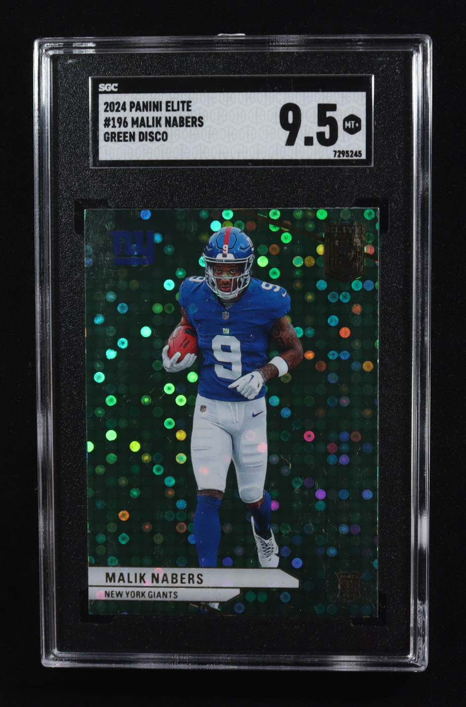 Malik Nabers 2024 Elite Green Disco #196 RC (SGC 9.5) at PristineAuction.com Malik Nabers 2024 Elite Green Disco #196 RC (SGC 9.5) at PristineAuction.com