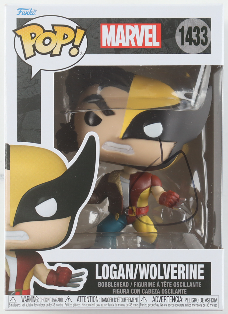 Hugh Jackman Signed "Marvel" #1433 Logan / Wolverine Bobble-Head Funko Pop! Vinyl Figure (AWM) at PristineAuction.com Hugh Jackman Signed "Marvel" #1433 Logan / Wolverine Bobble-Head Funko Pop! Vinyl Figure (AWM) at PristineAuction.com