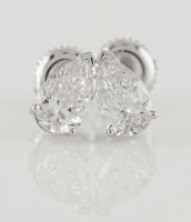 1.31 CTW Lab Grown Diamonds Earring Mounted In Sterling Silver E-F, VVS2 | Estimated Retail Value: $3,210 (IGI) at PristineAuction.com