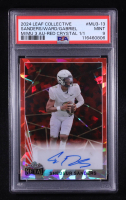 Shedeur Sanders / Cameron Ward / Dillon Gabriel 2024 Leaf Collective Multi Mash-Up Triple Autographs Crystal Red #MU313 #1/1 RC (PSA 9) at PristineAuction.com