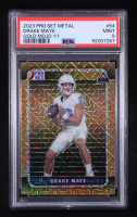 Drake Maye 2023 Leaf Pro Set Metal Mojo Gold #54 #1/1 RC (PSA 9) at PristineAuction.com