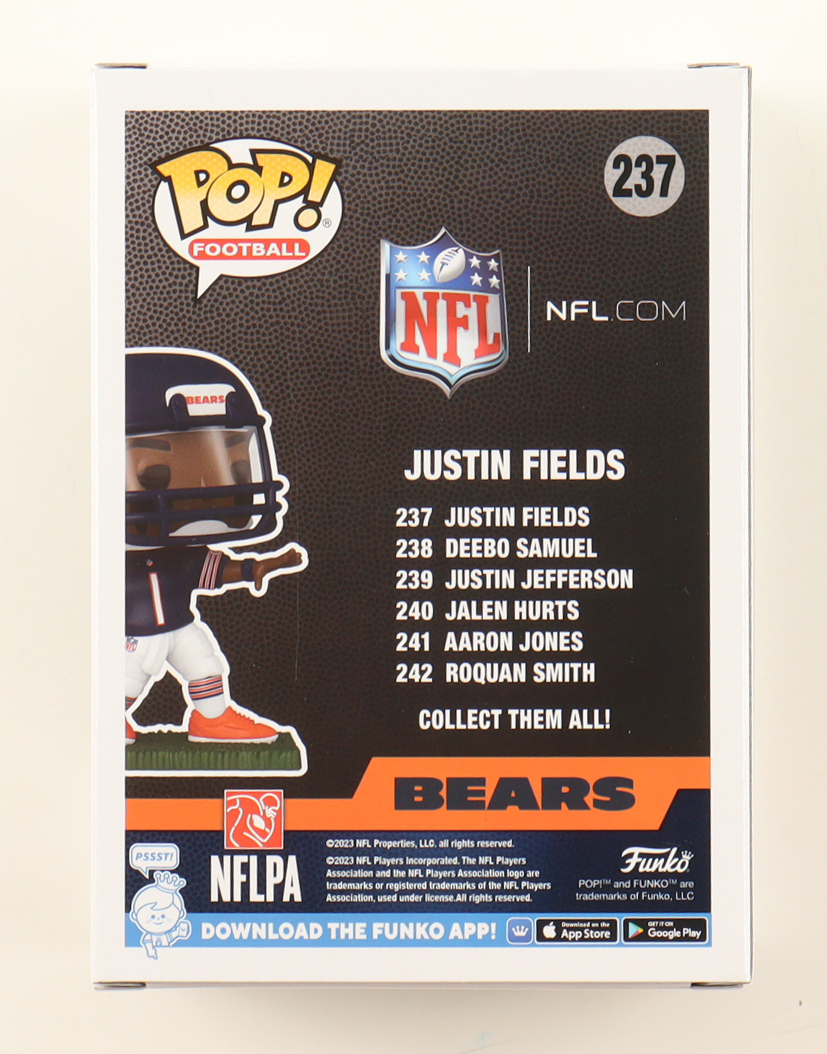Justin Fields Signed Bears #223 Funko Pop! Vinyl Figure (JSA) at PristineAuction.com Justin Fields Signed Bears #223 Funko Pop! Vinyl Figure (JSA) at PristineAuction.com
