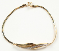 .05 CTW Natural Diamonds 18K Gold Plated Designer Bracelet size 7.5 Inches | Estimated Value $1,899 (AMG) at PristineAuction.com