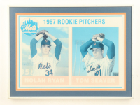Nolan Ryan & Tom Seaver Signed LE Custom Framed Lithograph Display (JSA) at PristineAuction.com