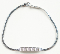 .05 CTW Natural Diamonds Rhodium Plated Designer Bracelet size 7.5"  | Estimated Value $1,849 (AMG) at PristineAuction.com