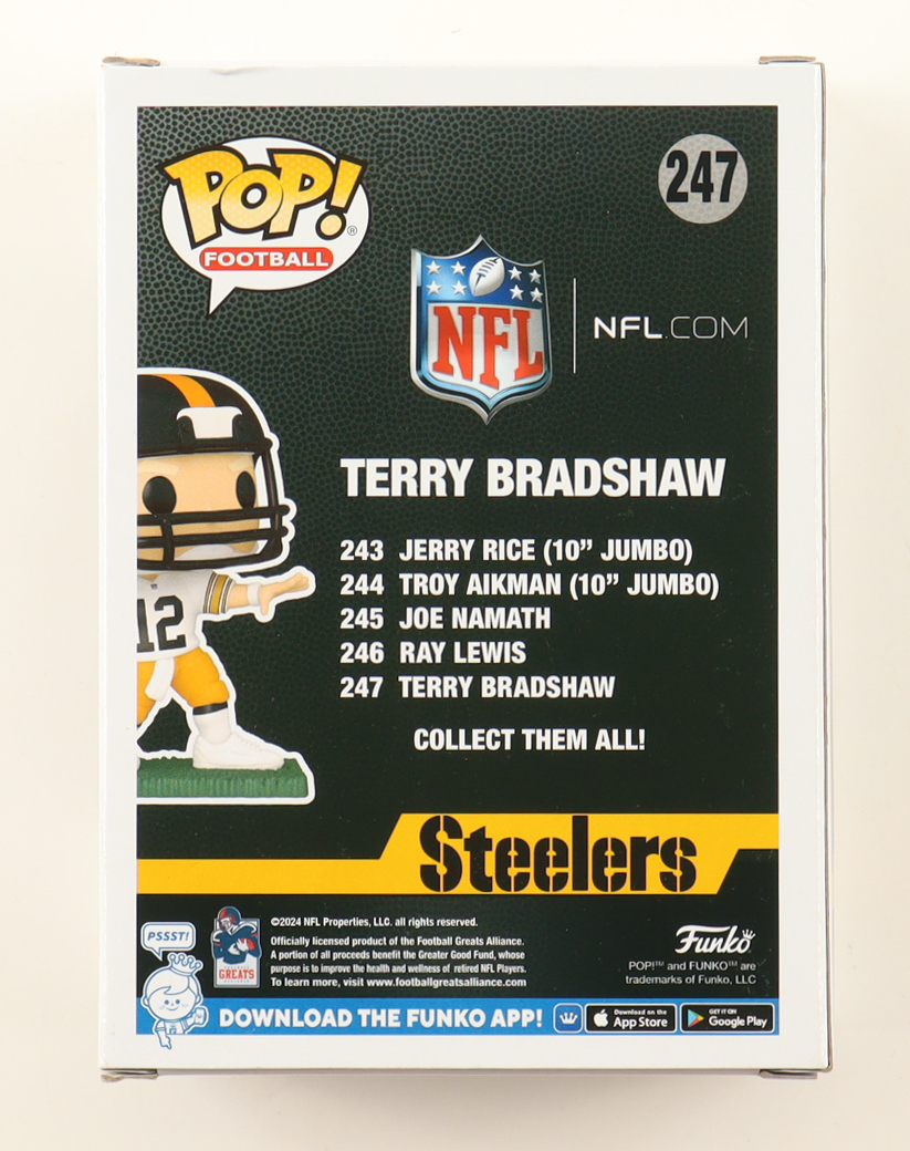 Terry Bradshaw Signed Steelers #247 Funko Pop! Vinyl Figure (Beckett) at PristineAuction.com Terry Bradshaw Signed Steelers #247 Funko Pop! Vinyl Figure (Beckett) at PristineAuction.com