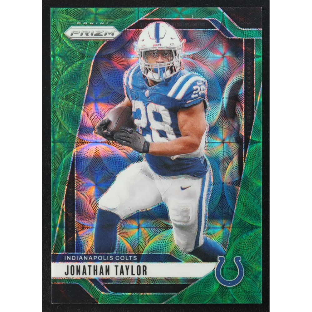 Jonathan Taylor 2024 Panini Prizm Prizms Green Scope #121 #37/75 at PristineAuction.com