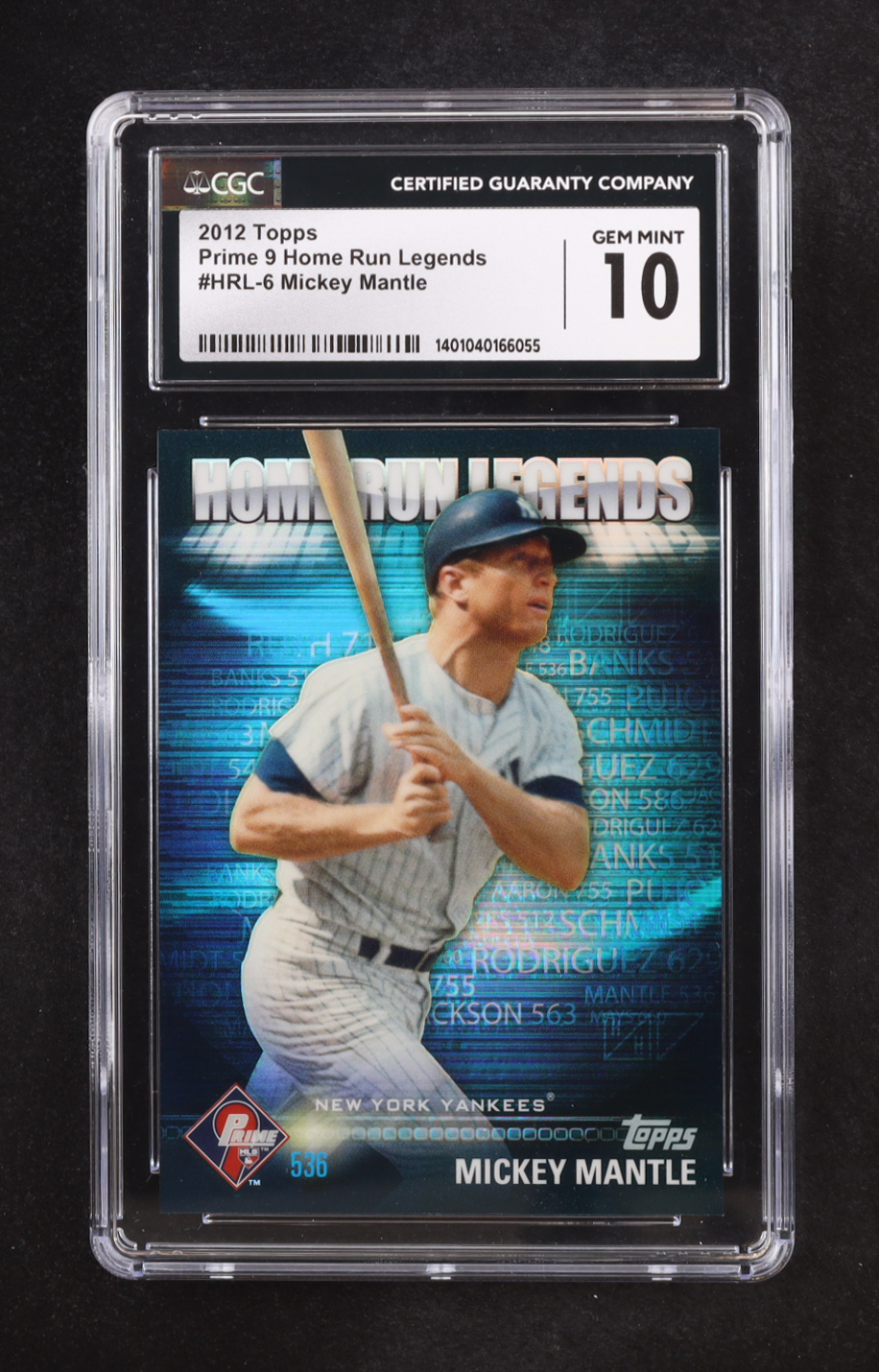 Mickey Mantle 2012 Topps Prime Nine Home Run Legends #HRL6 (CGC 10) at PristineAuction.com Mickey Mantle 2012 Topps Prime Nine Home Run Legends #HRL6 (CGC 10) at PristineAuction.com