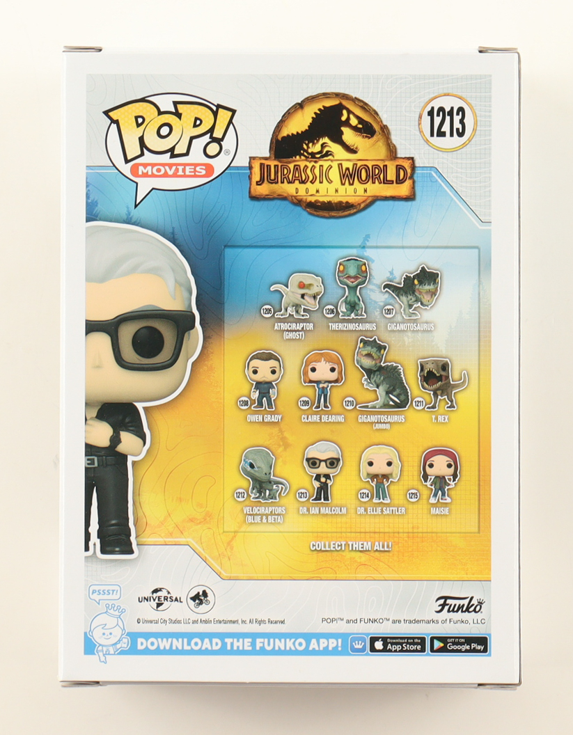 Jeff Goldblum Signed "Jurassic World Dominion" #1213 Dr. Ian Malcom Funko Pop! Vinyl Figure (Beckett) at PristineAuction.com Jeff Goldblum Signed "Jurassic World Dominion" #1213 Dr. Ian Malcom Funko Pop! Vinyl Figure (Beckett) at PristineAuction.com