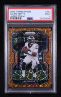 Jalen Hurts 2020 Panini Prizm Prizms Orange Lazer #343 RC (PSA 9) at PristineAuction.com