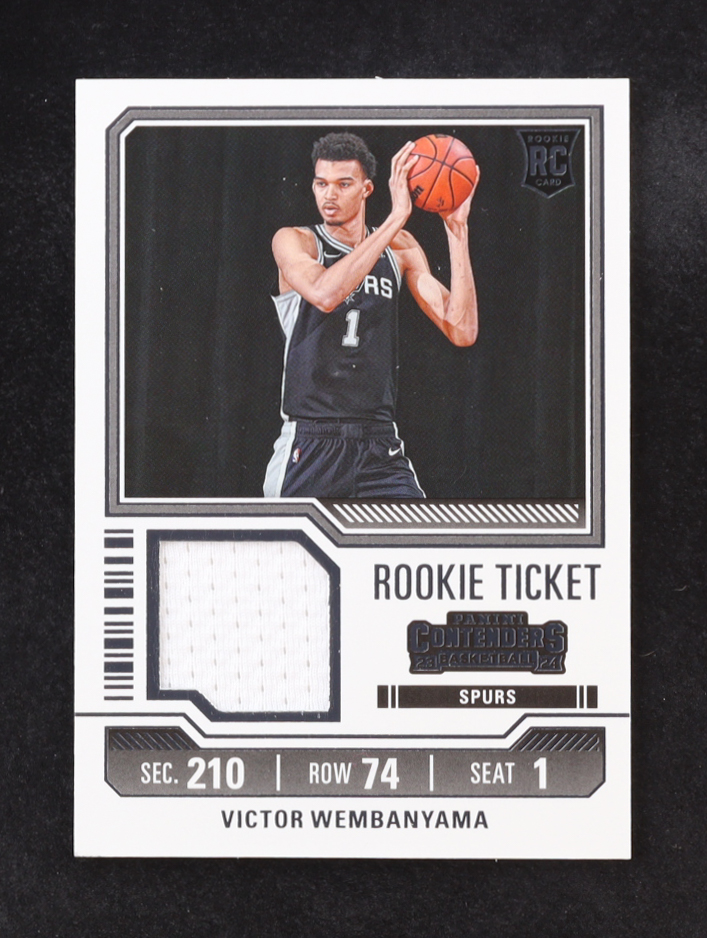 Victor Wembanyama 2023-24 Panini Contenders Rookie Ticket Swatches #6 RC at PristineAuction.com Victor Wembanyama 2023-24 Panini Contenders Rookie Ticket Swatches #6 RC at PristineAuction.com