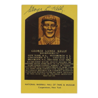 George Kelly Signed Hall of Fame Plaque Postcard (JSA) at PristineAuction.com