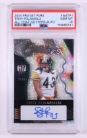 Troy Polamalu 2024 Pro Set Pure All That Glitters Autograph #AGTP1 #01/10 (PSA 10) at PristineAuction.com