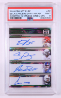 Carson Beck / Shedeur Sanders / Jaxson Dart / Cameron Ward 2024 Pro Set Pure Quadography Holo Green Spectrum #Q2 #10/10 RC (PSA 9) at PristineAuction.com