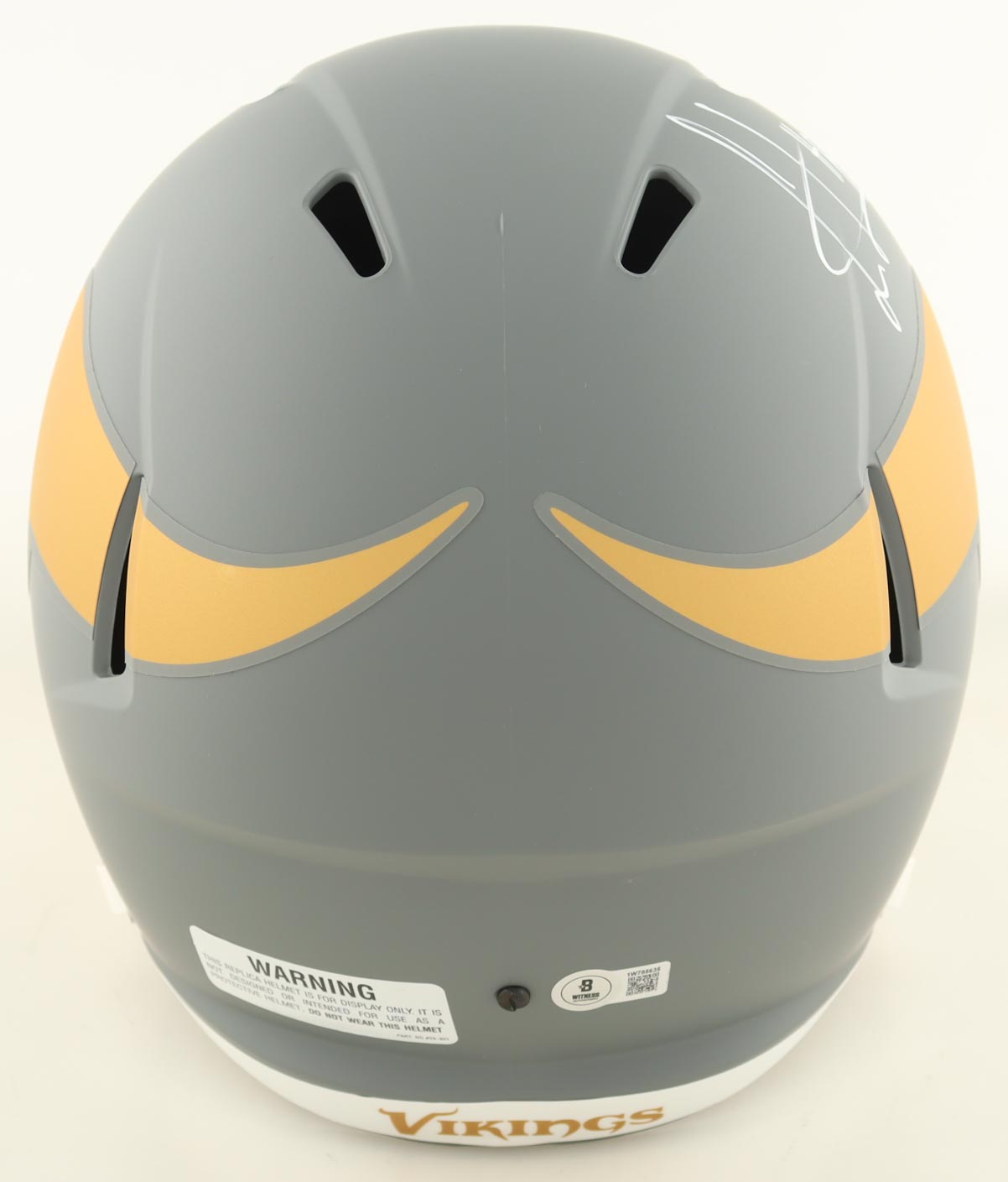 Chris Carter Signed Vikings Full-Size Slate Alternate Speed Helmet (Beckett) at PristineAuction.com Chris Carter Signed Vikings Full-Size Slate Alternate Speed Helmet (Beckett) at PristineAuction.com