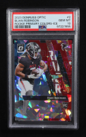 Bijan Robinson 2023 Donruss Optic Rookie Primary Colors Ice #2 RC #14/15 (PSA 10) at PristineAuction.com