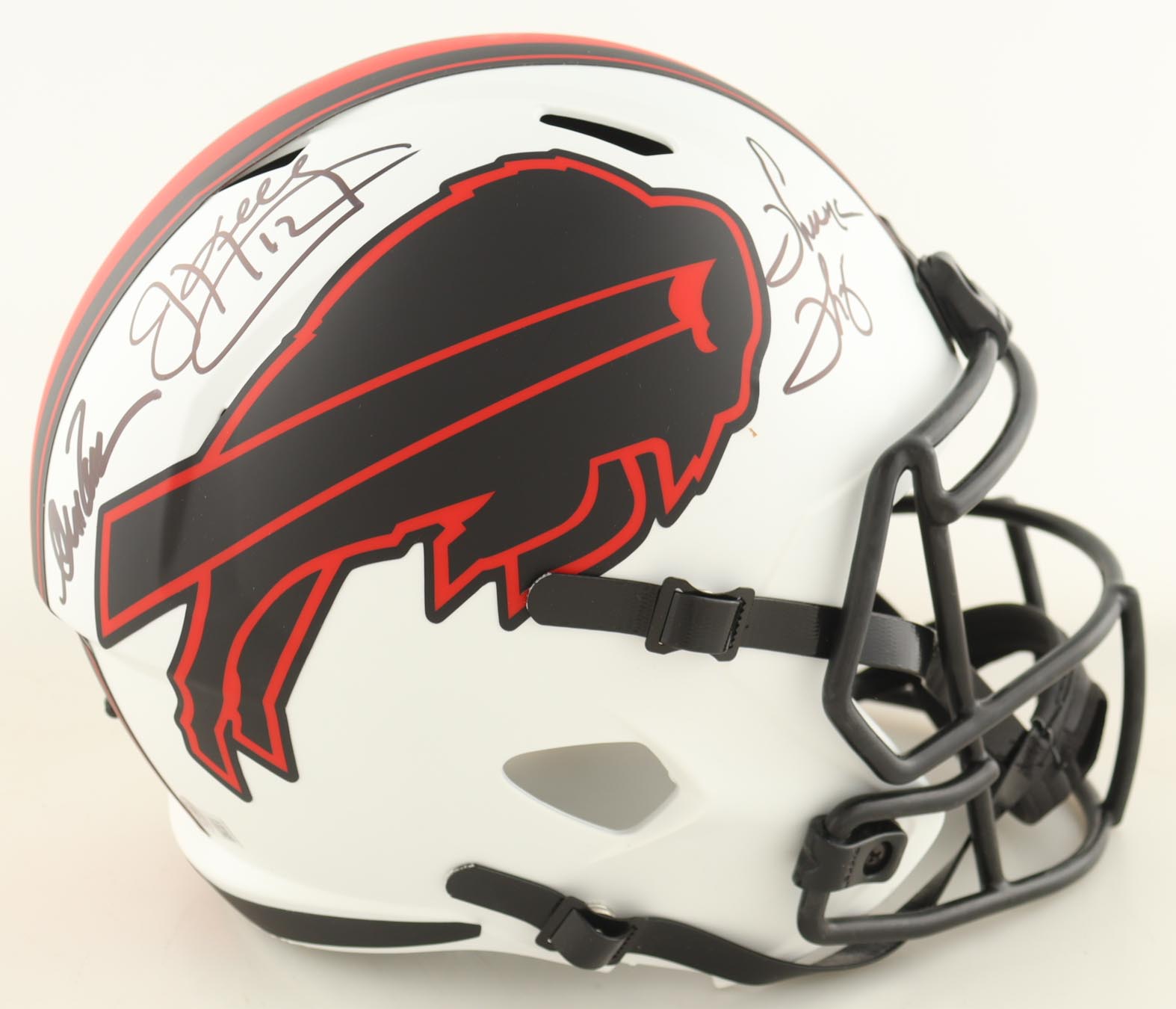 Bills Full-Size Lunar Eclipse Alternate Speed Helmet Signed By (3) Andre Reed, Thurman Thomas, & Jim Kelly (Beckett) at PristineAuction.com Bills Full-Size Lunar Eclipse Alternate Speed Helmet Signed By (3) Andre Reed, Thurman Thomas, & Jim Kelly (Beckett) at PristineAuction.com
