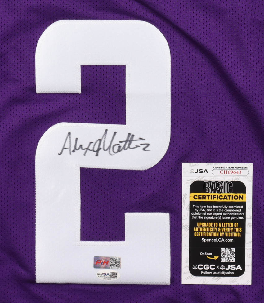 Alexander Mattison Signed Jersey (JSA) at PristineAuction.com Alexander Mattison Signed Jersey (JSA) at PristineAuction.com