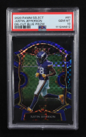 Justin Jefferson 2020 Select Prizm Blue Die Cut #61 RC (PSA 10) at PristineAuction.com