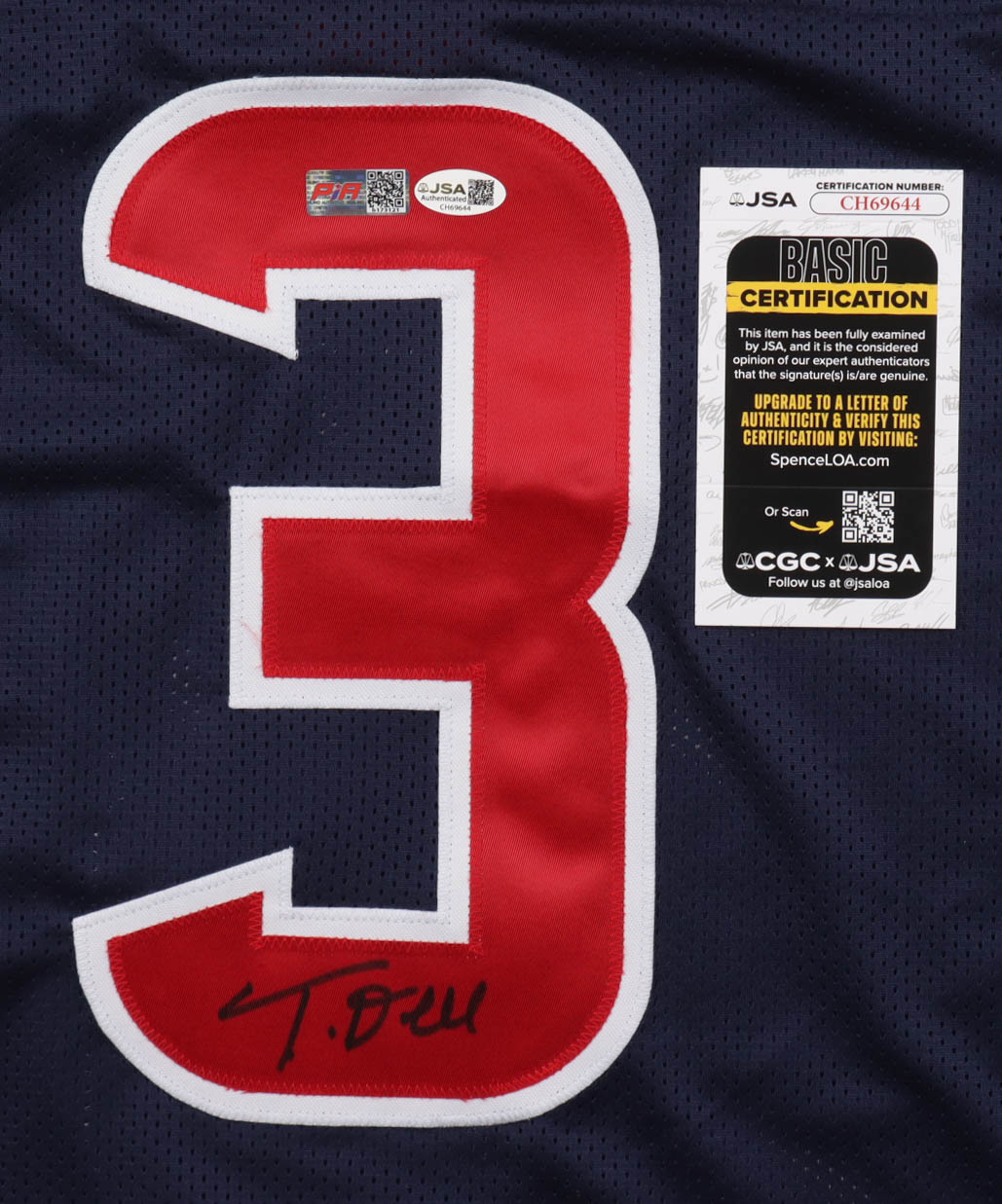 Tank Dell Signed Jersey (JSA) at PristineAuction.com Tank Dell Signed Jersey (JSA) at PristineAuction.com