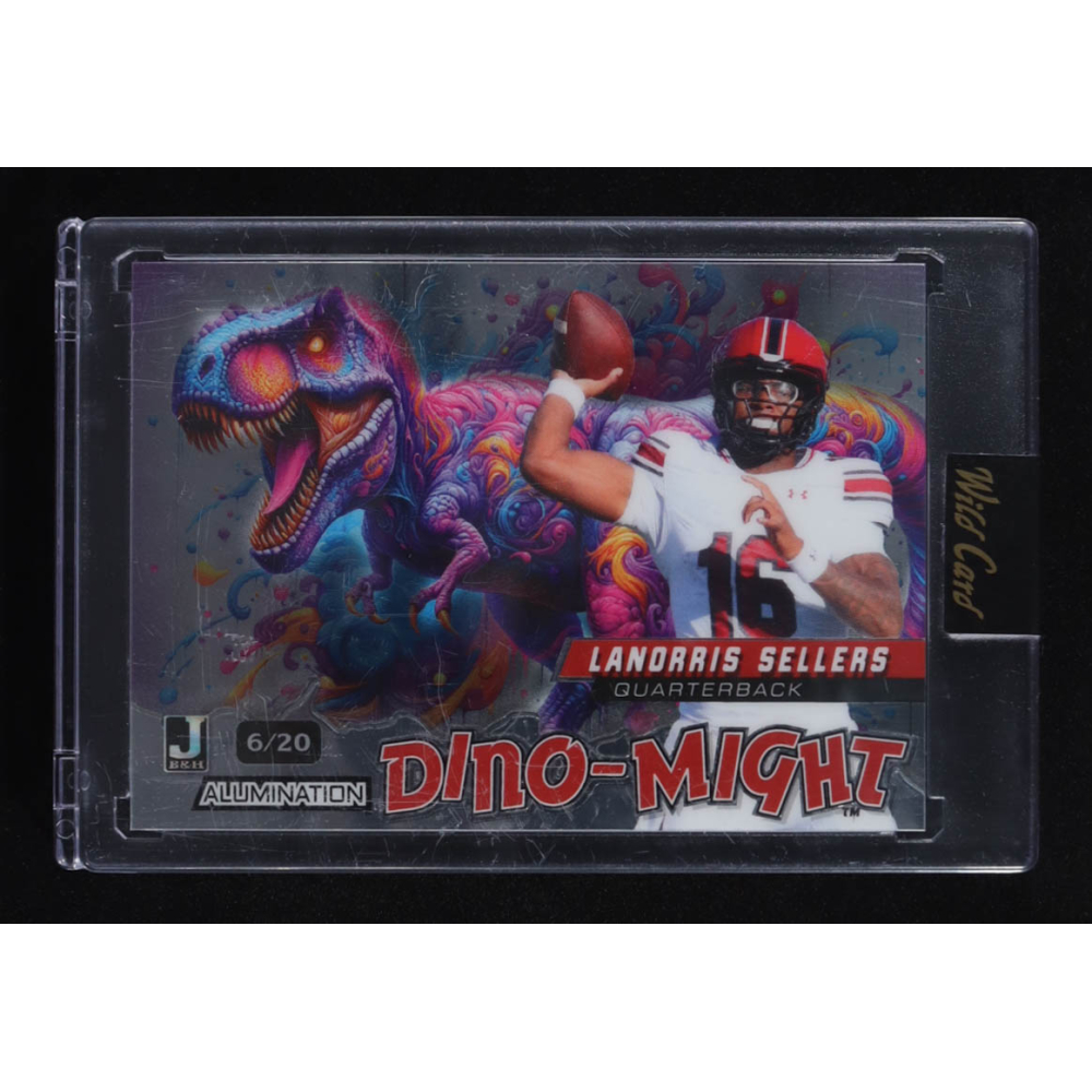 Lanorris Sellers 2024 Wild Card Alumination Dino-Might T-Rex #DMTRX1-LS RC #6/20 at PristineAuction.com