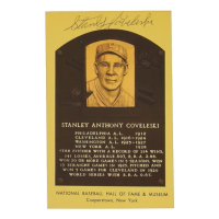 Stan Coveleski Signed Hall of Fame Plaque Postcard (JSA) at PristineAuction.com