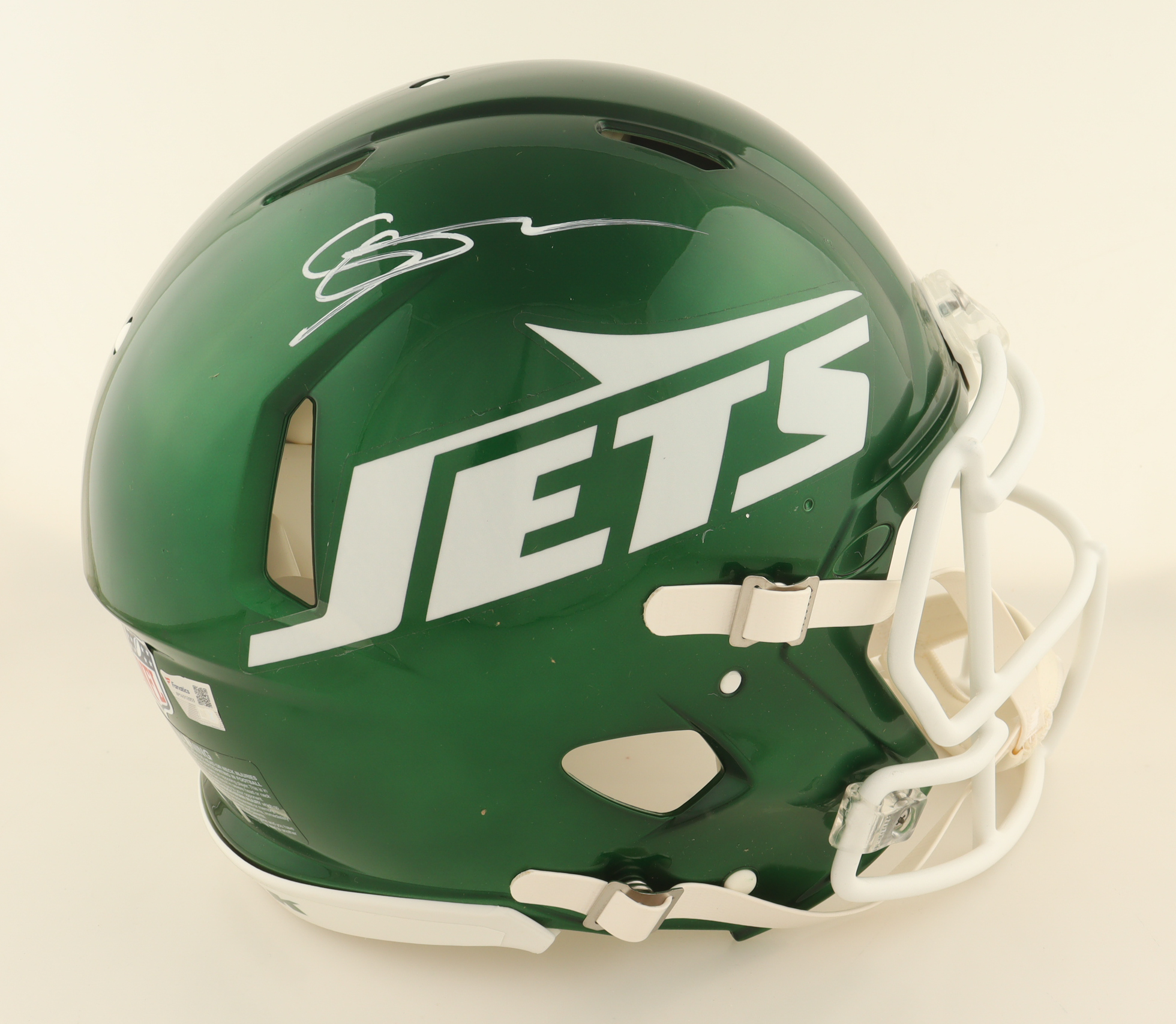 Ahmad "Sauce" Gardner Signed Jets Full-Size Authentic On-Field Speed Helmet (Fanatics) at PristineAuction.com Ahmad "Sauce" Gardner Signed Jets Full-Size Authentic On-Field Speed Helmet (Fanatics) at PristineAuction.com